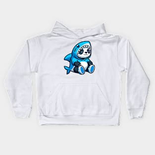 Blue Panda Shark Kids Hoodie